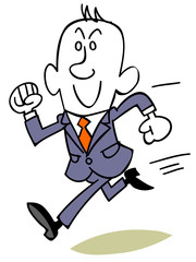 走るビジネスマン