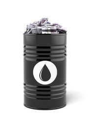 Barrel of oil with euro
