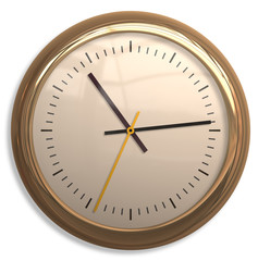 Classical Simple Clock Face with Arrows in White backgrounds