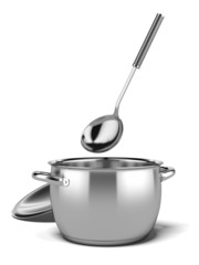 ladle with a pan