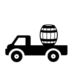 Livraison d'un tonneau par camionette