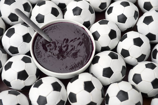 Brazilian Culture Acai and Football Soccer Balls