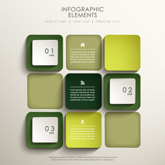abstract 3d tag infographics