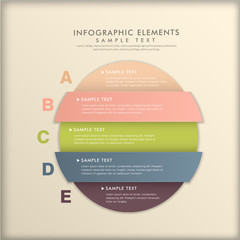 abstract 3d paper infographics