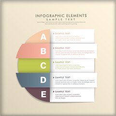 abstract 3d paper infographics