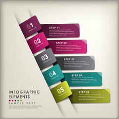 abstract 3d paper infographics