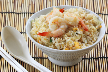 stir fried rice with shrimp