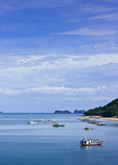 Bay with fishing boats