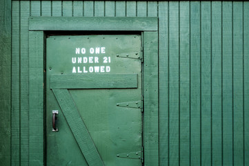 The back door to the Irish Pub