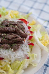 Glasnudelsalat mit Rindfleisch