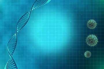 digital 3D illustration of a DNA in beautiful background