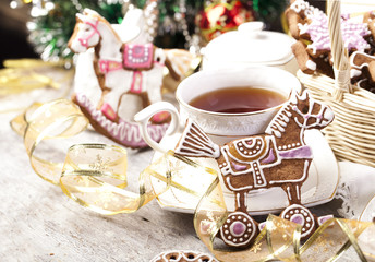 cookies horse, Christmas Gingerbread  in the shape of a horse