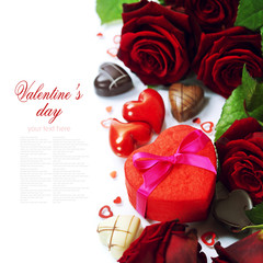 St. Valentine's Day roses and chocolate