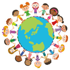 世界の友達と地球