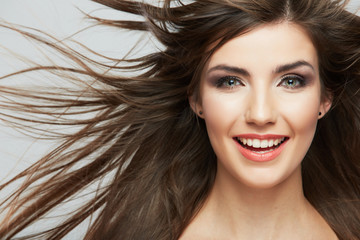 Fototapeta premium Woman hair style fashion portrait . isolated. close up female mo