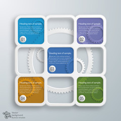 Infographics Vector Background Grid Layout