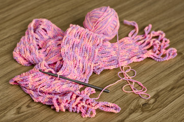 Crochet pattern with hook