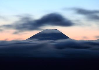 Fototapeta na wymiar Fuji o świcie