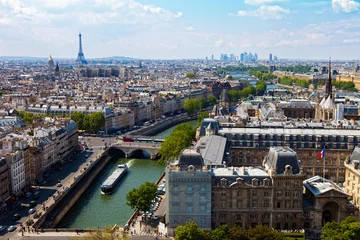 Foto op Canvas View from Cathedral Notre Dame on river Seine in Paris, France. © Nightman1965
