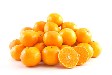 a lot of mandarins or tangerines