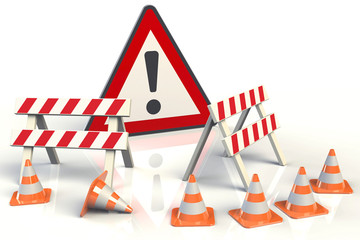 Baustelle Achtung