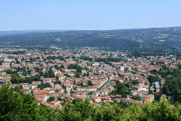 Fototapeta na wymiar Mazamet (France), panoramic view