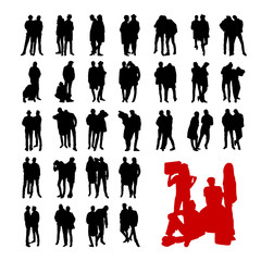 Vector Model Silhouettes of men. Part 10.