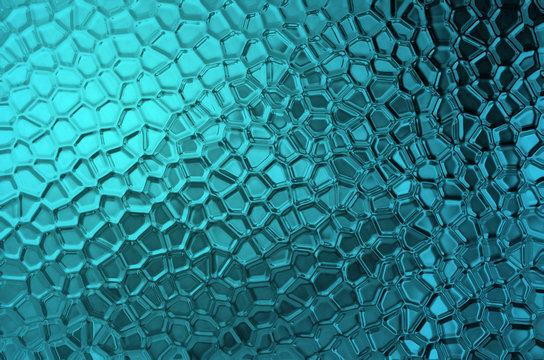 Honeycomb Shaped Abstract Blue Shades Shiny Background
