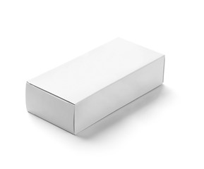 white box container template blank package