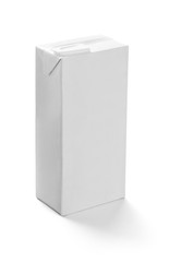 white box container milk drink template blank package