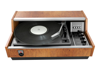 Old record player. 3D isolated