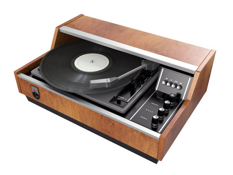 Old record player. 3D isolated
