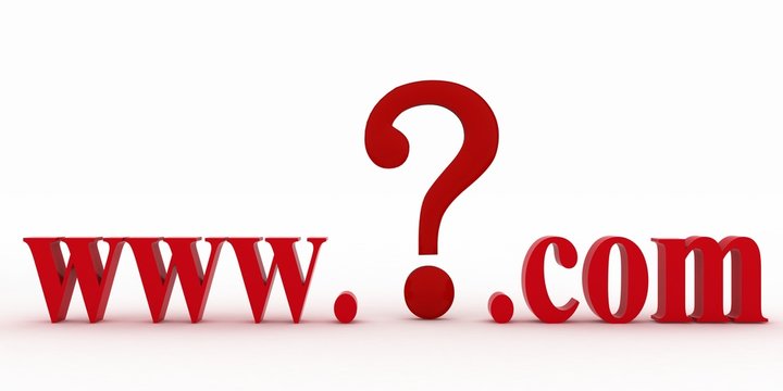 Guestion mark between www and dot com.