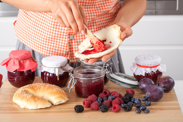 Croissant with home-made jam