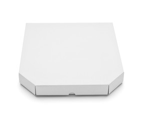 white box pizza food container template blank package