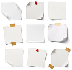 white note paper office business