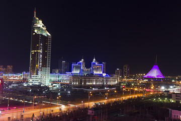 Fototapeta na wymiar Śródmieście miasta Astany - stolicy Kazachstanu
