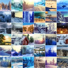 Foto op Canvas Winter collage © Galyna Andrushko