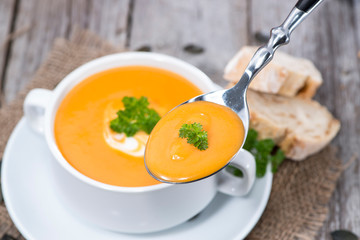 Spoon with Soup (Macro Shot) © HandmadePictures