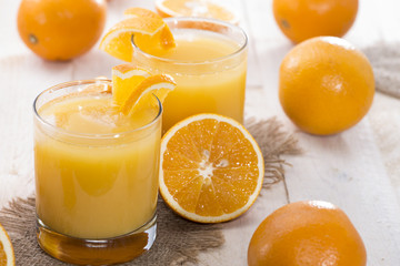 Portion of fresh made Orange Juice