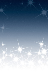 Fototapeta na wymiar Christmas Night Sky Background with Stars Blue White Gradient