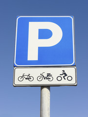 motorbike parking sign