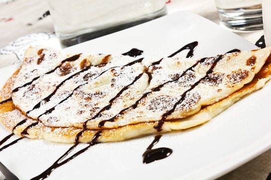 crepes con crema al cioccolato