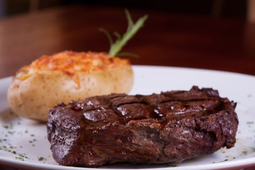 Picanha com batata gratinada