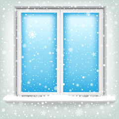 window and snow