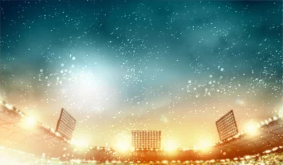 Foto op Plexiglas Licht en schaduw Lichten van stadion