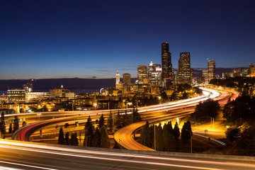Fototapeta na wymiar Skyline Seattle, Etats-Unis