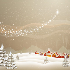 Vector Illustration of a Christmas Background