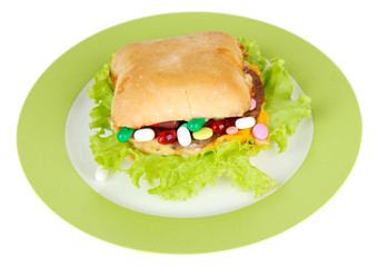 Conceptual image for nutritional care:assorted vitamins and