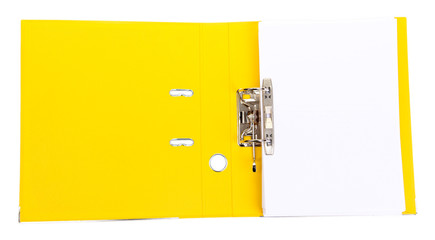 Open file folder isolated on white